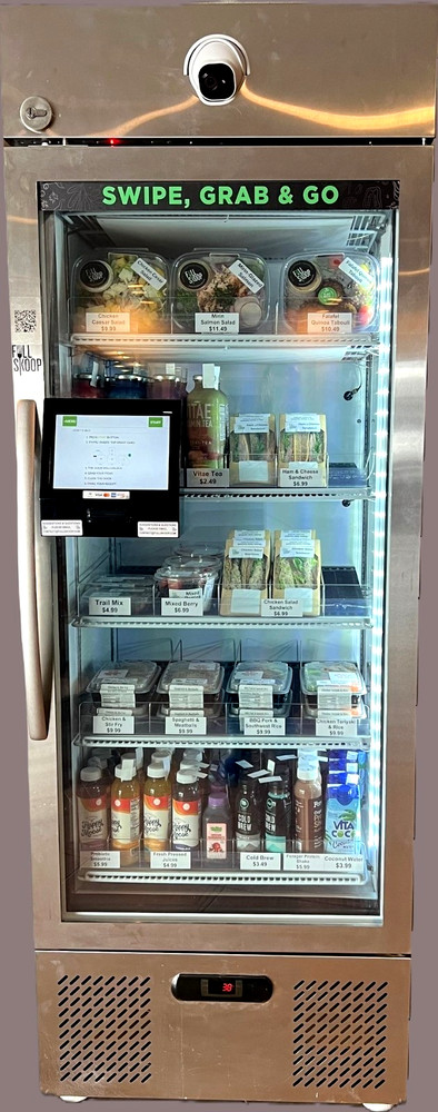 Fresh Food Smart Fridge Vending Microstore with Security Camera