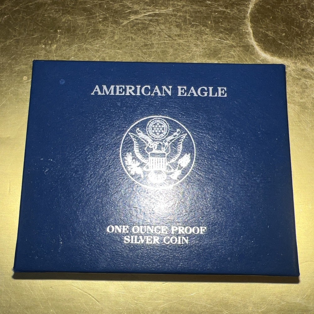 AMERICAN EAGLE ONE ONCE SILVER PROOF SET $1 COIN U.S. MINT BOX & COA