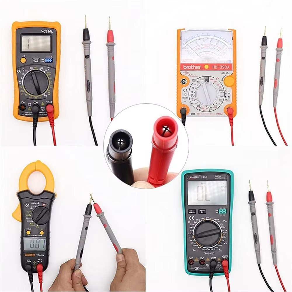 Fluke Compatible Hard Point Test Leads Set for Multimeter Meter Probes 1 Pair