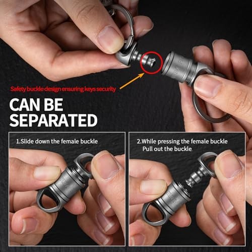 Quick Release Swivel Keychain With 2/3inch D Ring, Key Rings for Matte+d-ring