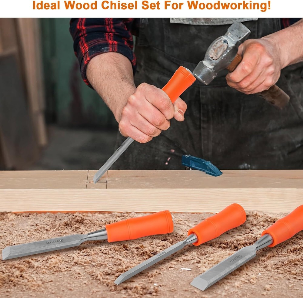 4 Piece Wood Chisel Sets Woodworking Tools Set, Chisels for 4 Pack