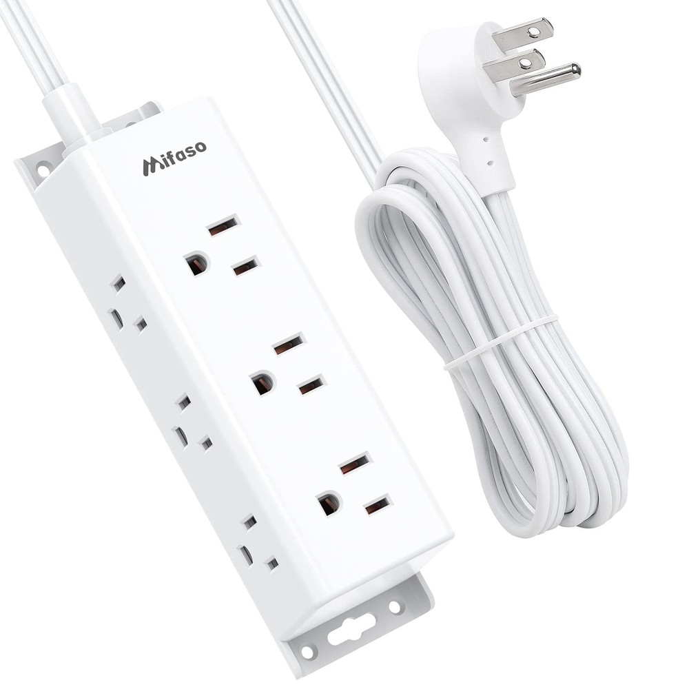 Surge Protector Power Strip - 9 Widely Spaced Multi Outlets, Wall Mount, 3 Si...
