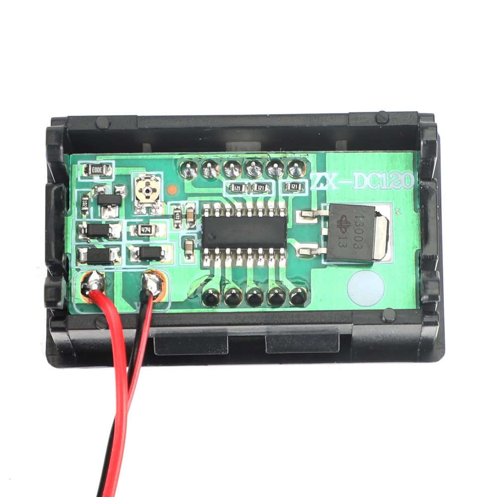 5Pcs Dc 5-120V Voltmeter Red Led Panel 3-Digital Display Volt Meter 2-Wire