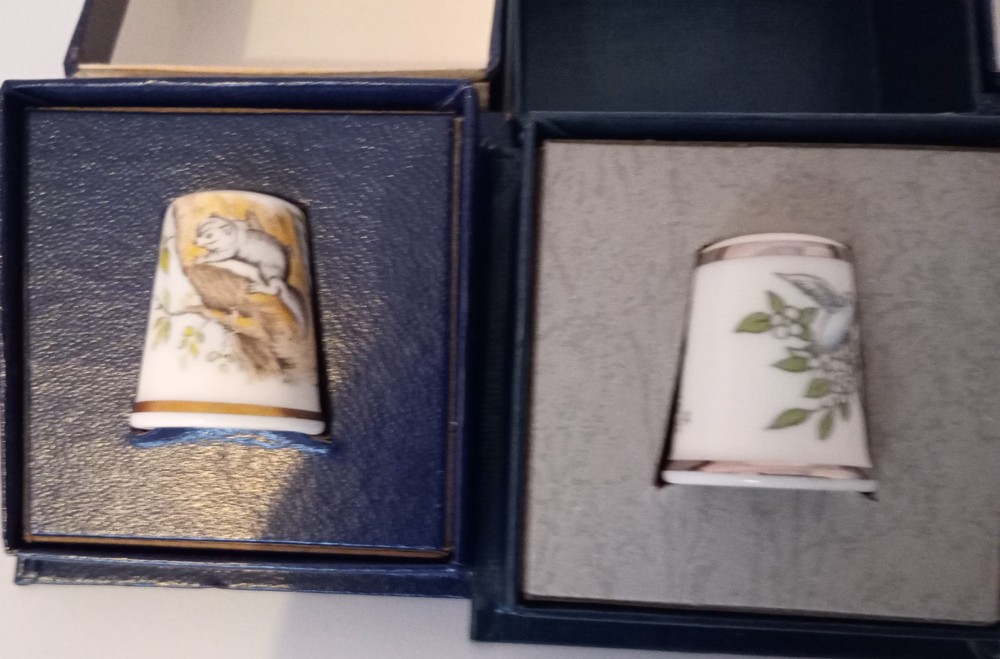 4 Royal Wocester Thimbles all Boxed