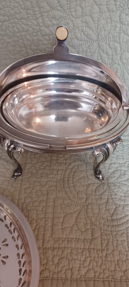 ANTIQUE JAMES DIXON & SONS ROLL TOP BUFFET SERVER