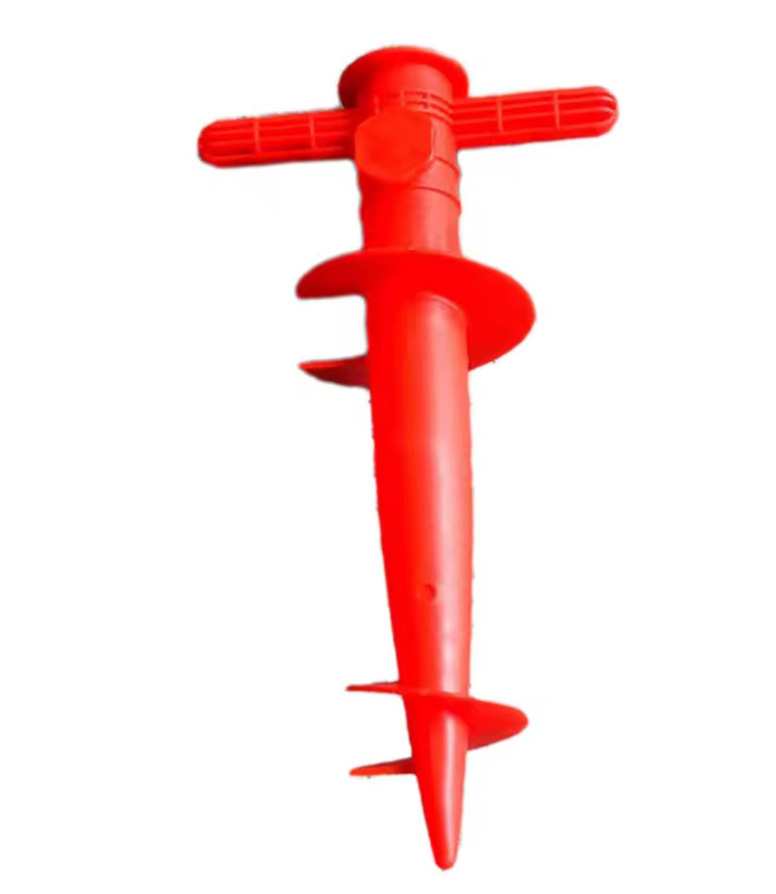 1pc Adjustable Plastic Umbrella Base Spike–Secure Anchor Stand for Beach & Patio
