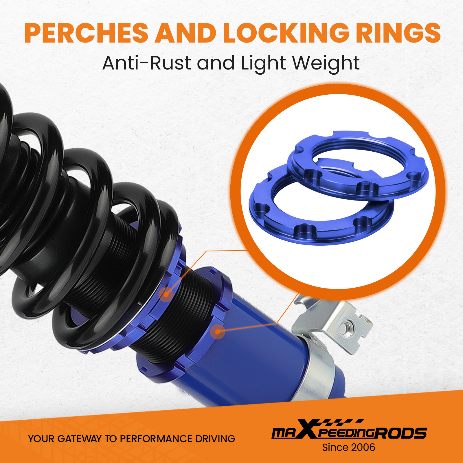 MAXPEEDINGRODS STREET ADJUSTABLE COILOVERS FOR HONDA CIVIC 92-00 INTEGRA 94-01