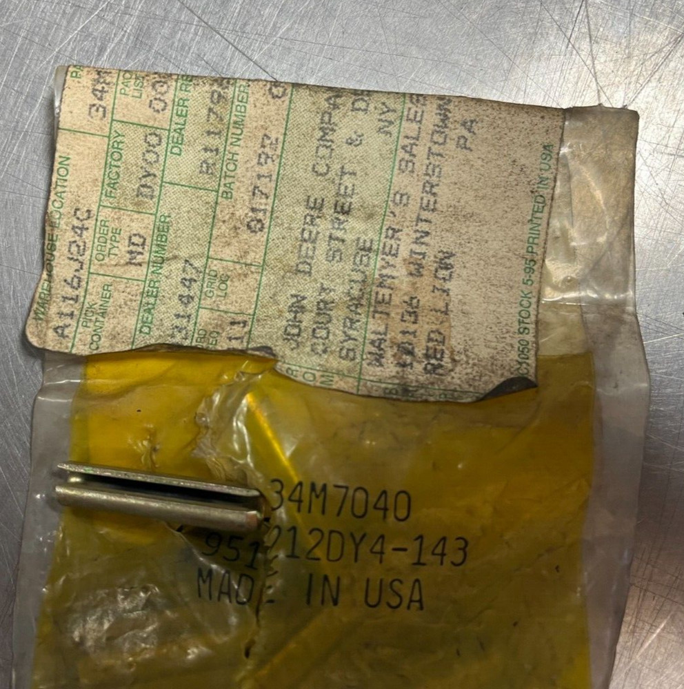 34M7040 OEM John Deere Spring Pin