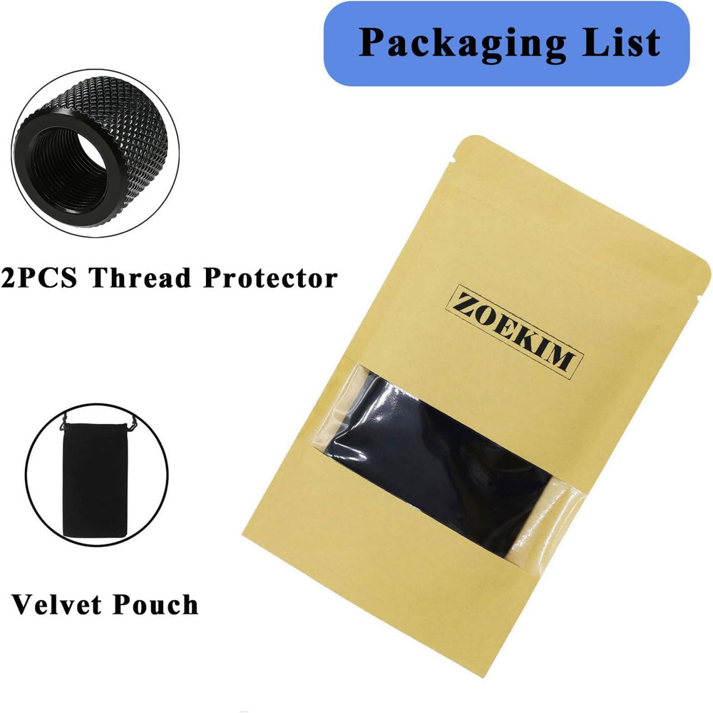 Thread Protector 1/2 X 28 for Most .22LR .223 & 5.56 (2 Pack)