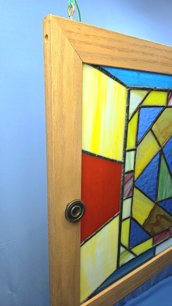 Framed Stained Glass Slag Ninja Turtle Panel Robot Transformer Warrior Samurai