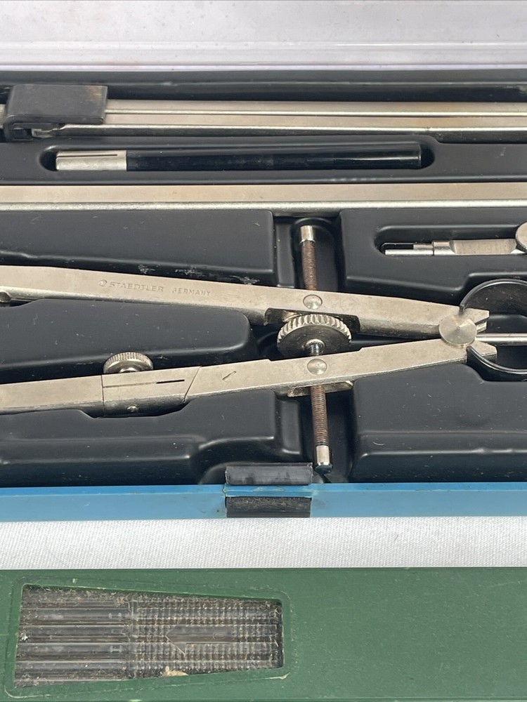Vintage Staedtler Mars Masterbow Drawing Instrument Set Extra Lead Part Missing