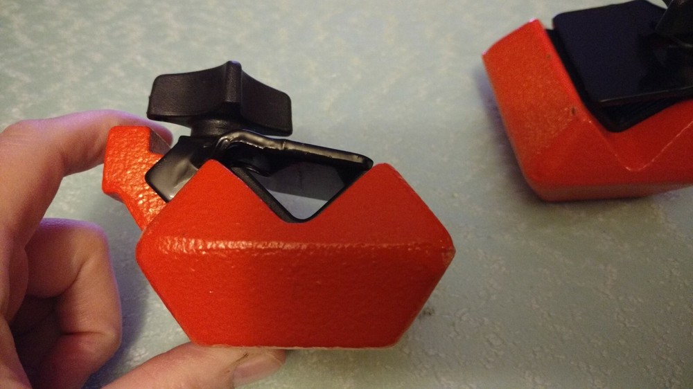 2 weighted clamps. 3 lbs each