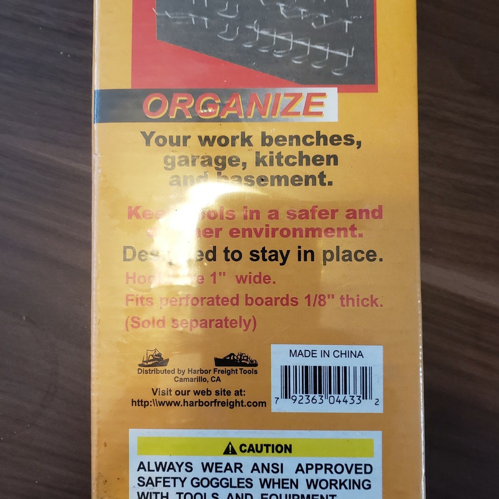 Pegboard Peg Board Organizer Kit 50pc Shop Wall Work Bench Garage Tool Hooks