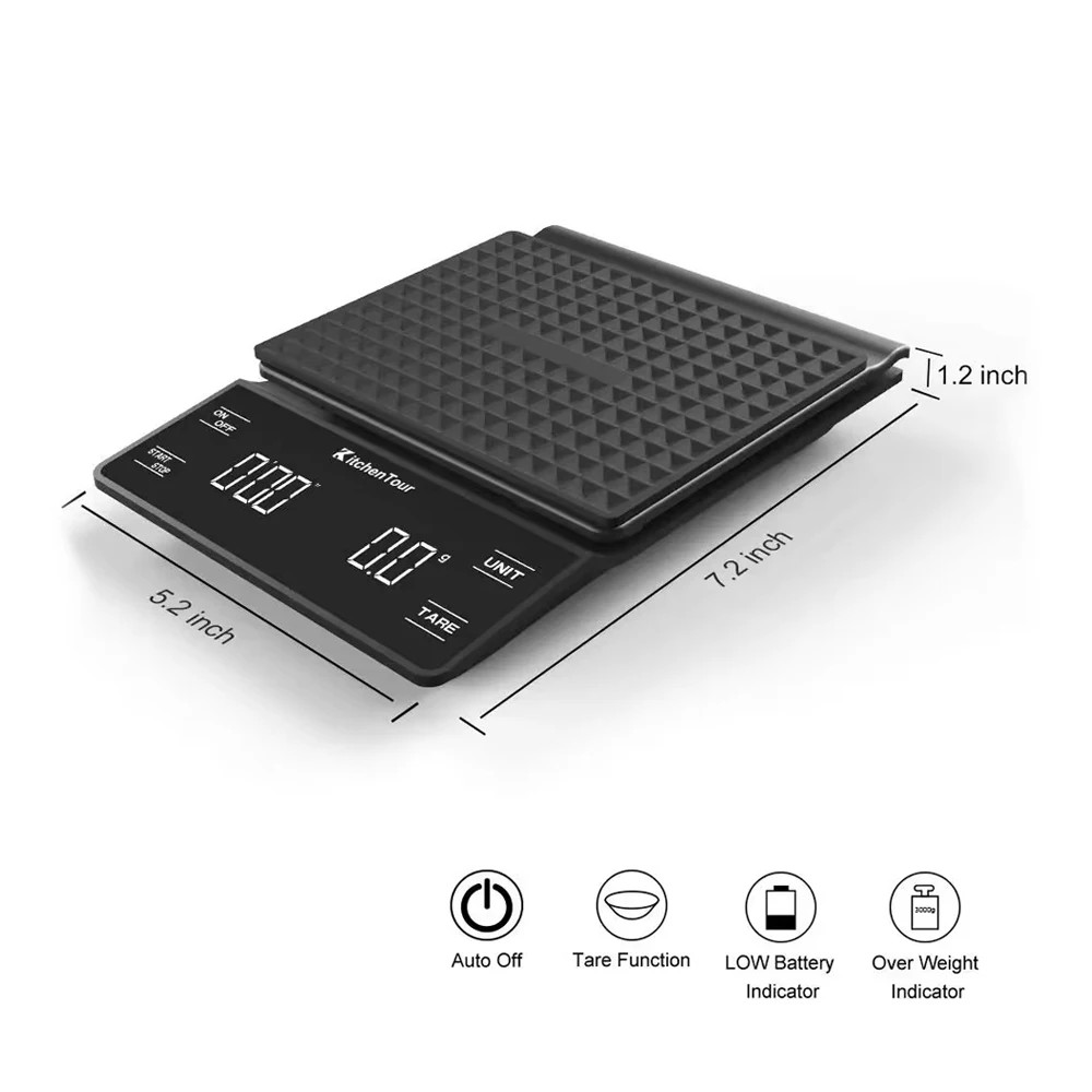 Coffee Scale Nano Coffee Scale with Timer Espresso Scale with Auto Peel Touch Se