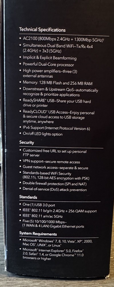 NETGEAR Nighthawk Wi-Fi Router - AC2100 - OPENBOX