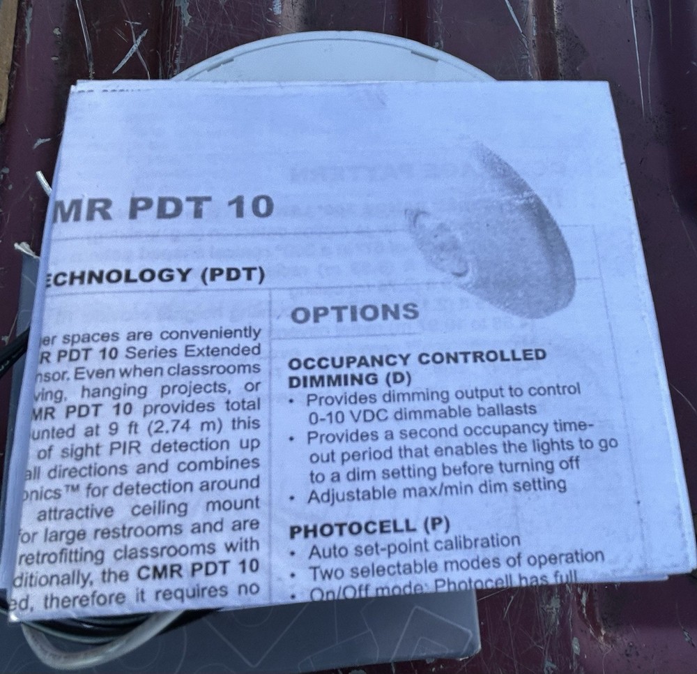 GET 2 CMR PDT 10 EXTENDED RANGE 360 SENSOR CEILING MOUNT LINE VOLTAGE DUAL TECH.