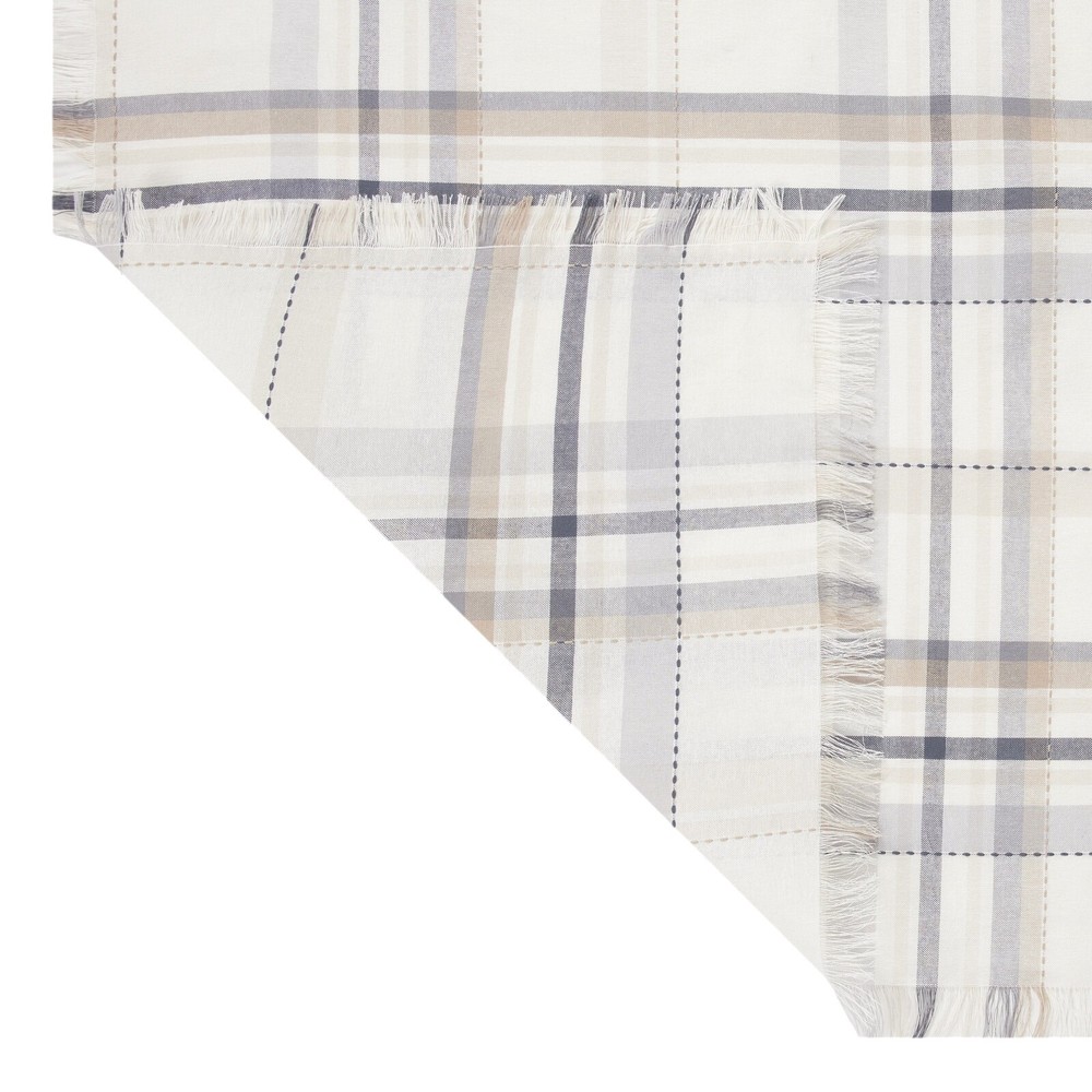 100% Cotton Plaid Woven Table Throw Machine Washable Dining Tablecloth Tabletop