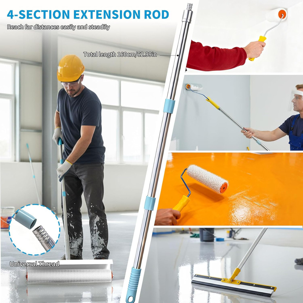 Complete Self Leveling Cement Tool Kit, Professional Epoxy Floor Kit Tools with