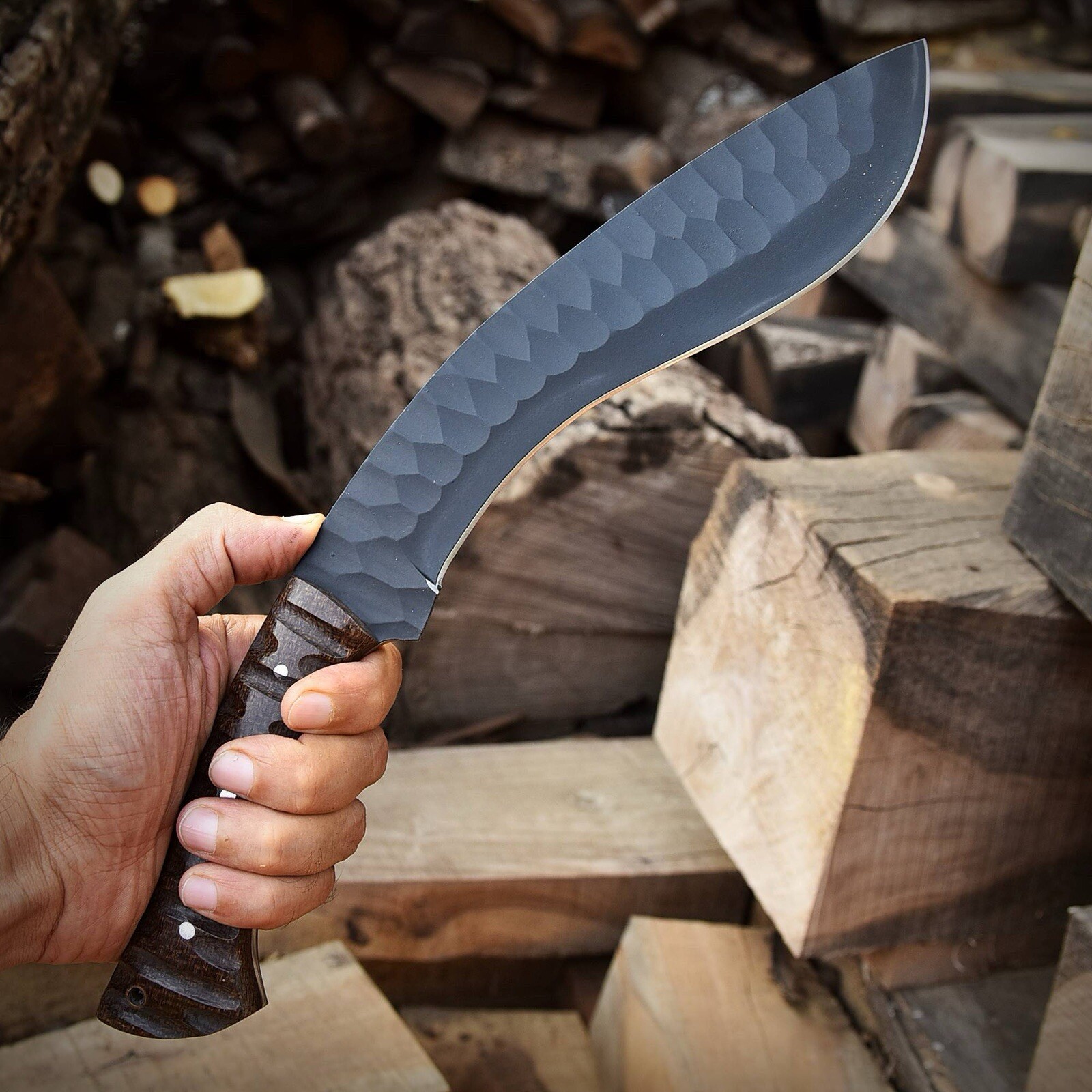 16” Handmade Fixed Blade Gurkha Kukri Knife Full Tang Outdoor Hunting Jungle