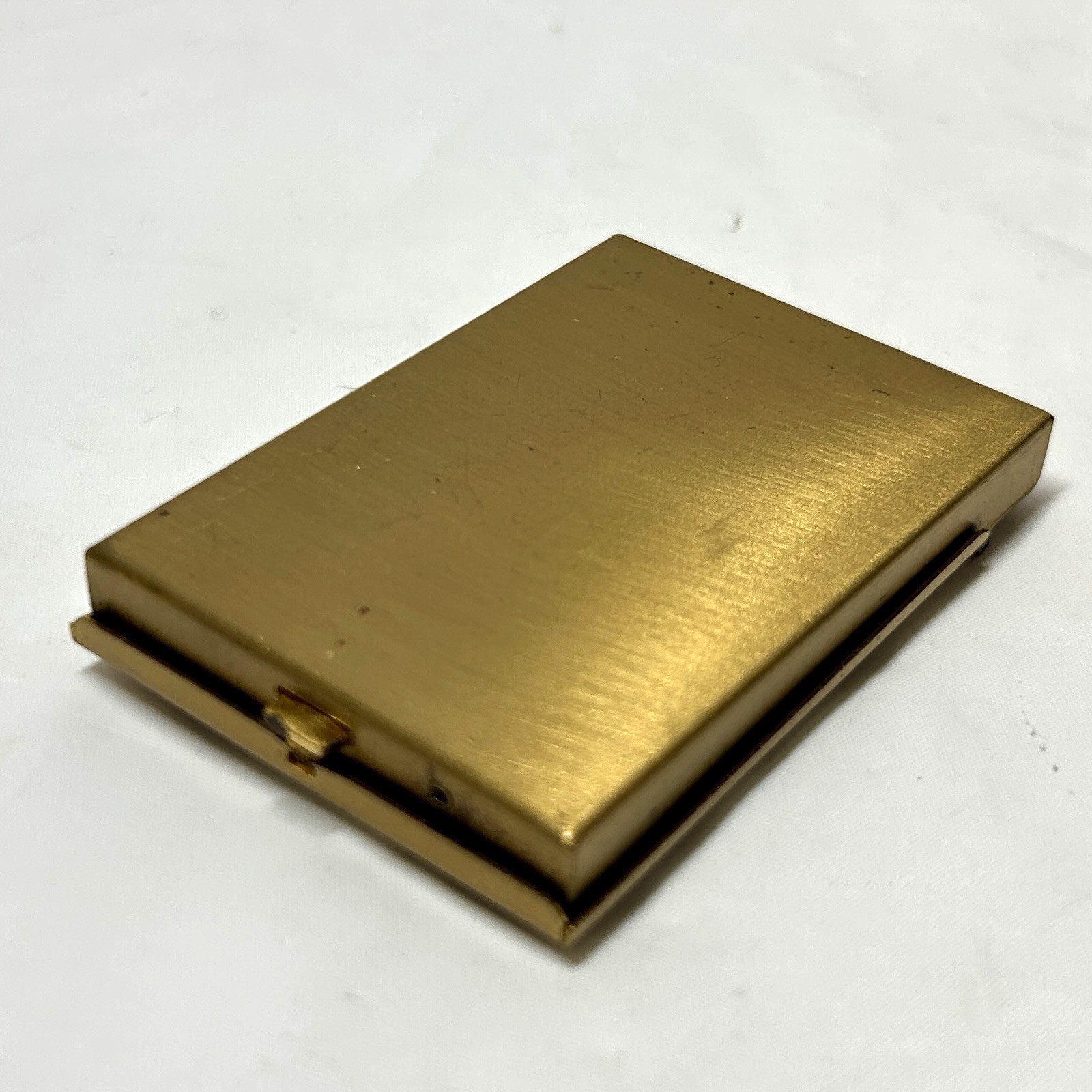 Vintage Mini Flip Up Pocket Rolodex Address Phone Book Brass Gold Tone