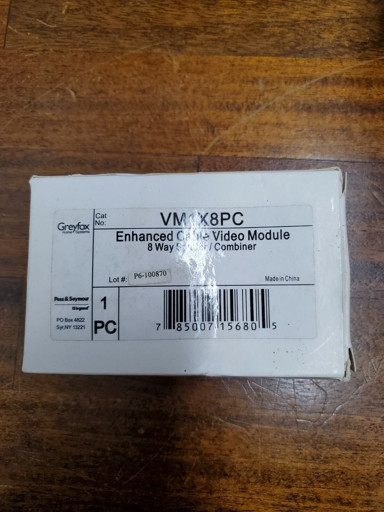 P&S GREYFOX VM1X8PC 8-WAY SPLITTER ENHANCED CABLE VIDEO MODULE