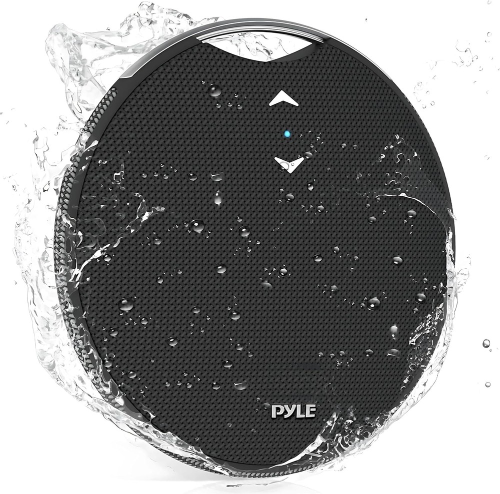 Pyle Portable Waterproof Wireless Bluetooth Mini Speaker  w/ Mic - Black