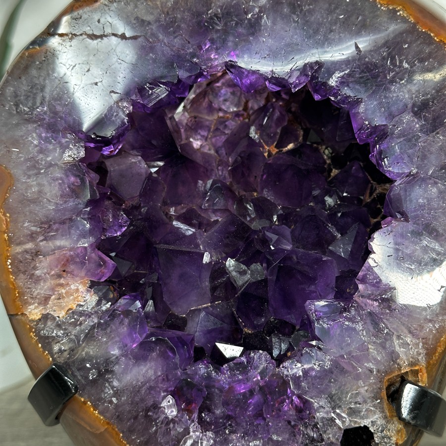 Natural Amethyst Geode with Agate Shell. MWS2431