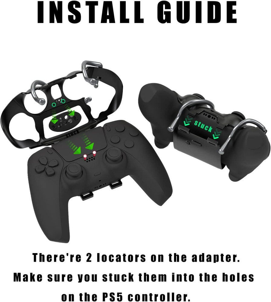 Leverback V2 Paddles Attachment, Back Buttons Adapter for PS5 Controller | Fit w