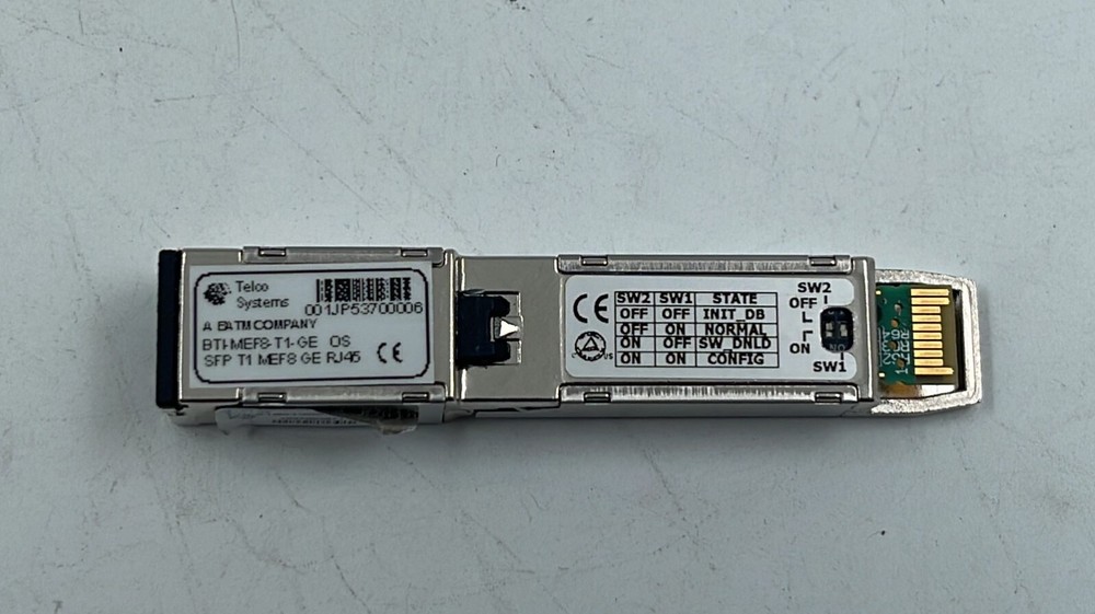 Telco systems RAD System on an SFP MiTOP-E1T1 GbE Remote Bridge Transceiver