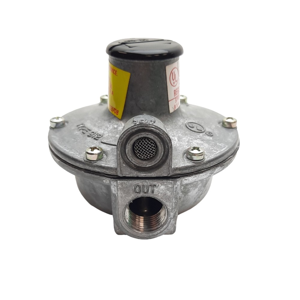 Fisher Controls Co Type 912 Regulator, Range 9 1/4"-13" W.C., 250 PSIG Max