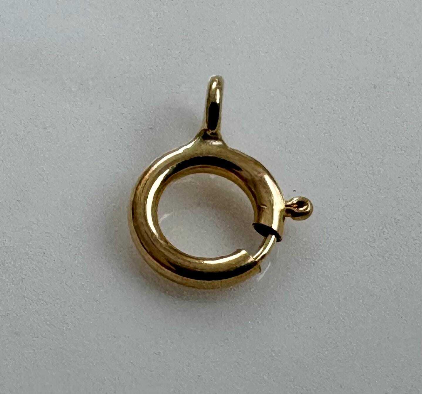 20 pcs- 5mm Spring Ring with Closed Ring Yellow Gold Filled 14K (P2663)