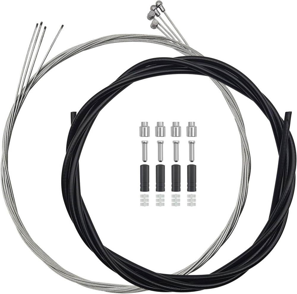 Bicycle Brake Cable Kit - 4 Pcs Universal for Road & Mountain Bikes