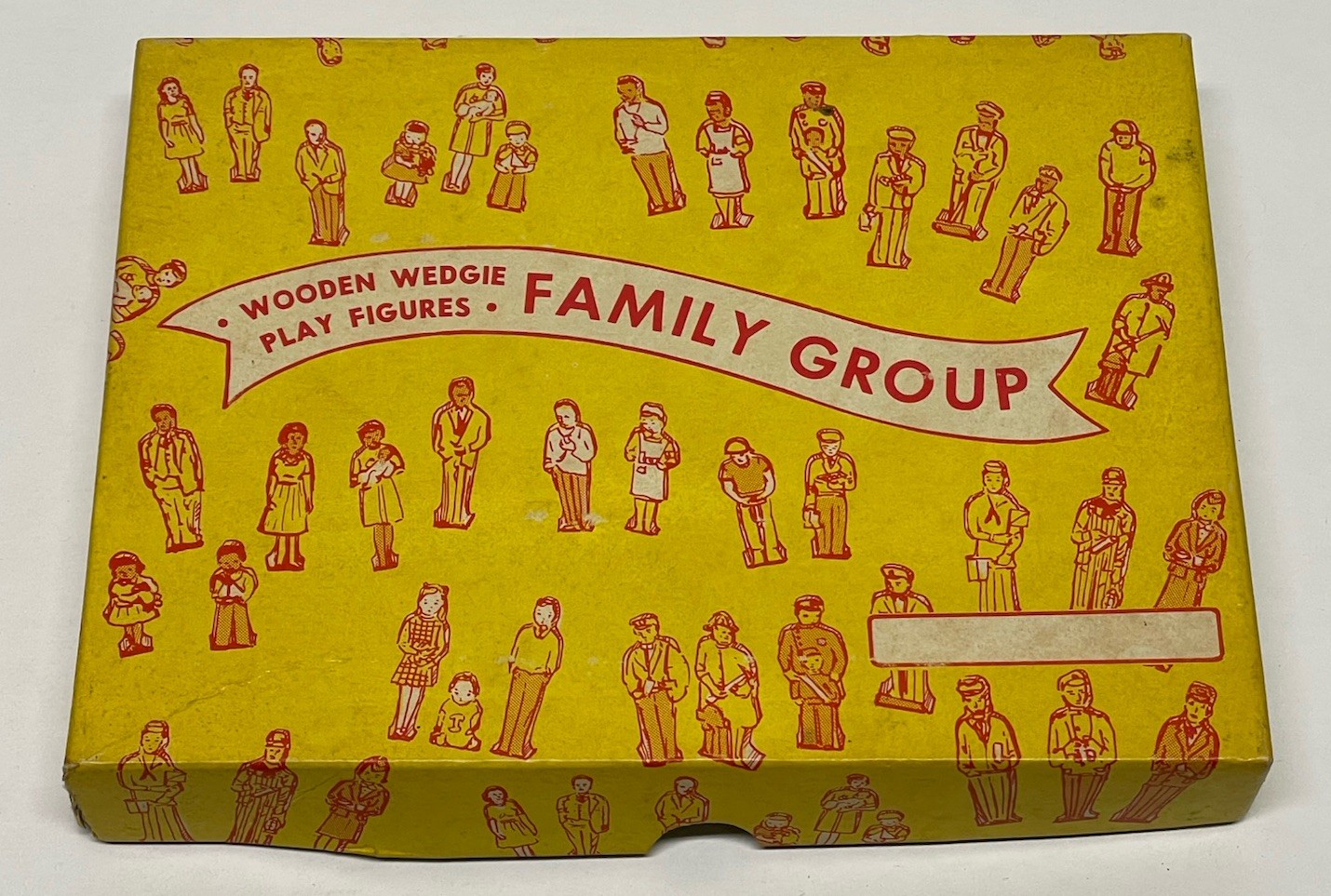 Vtg Guidecraft Wooden Wedgie American Family Play Figures RARE COMPLETE FAMILY