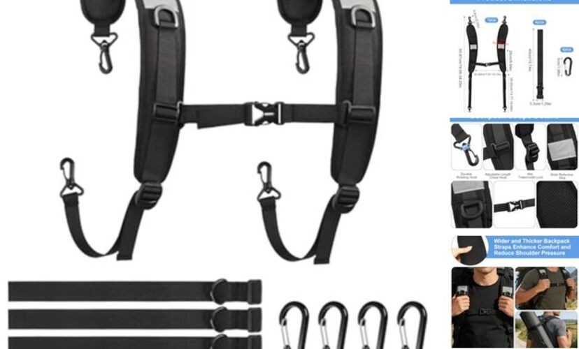 Backpack Straps, Adjustable Backpack Shoulder Strap, Replacement Padded