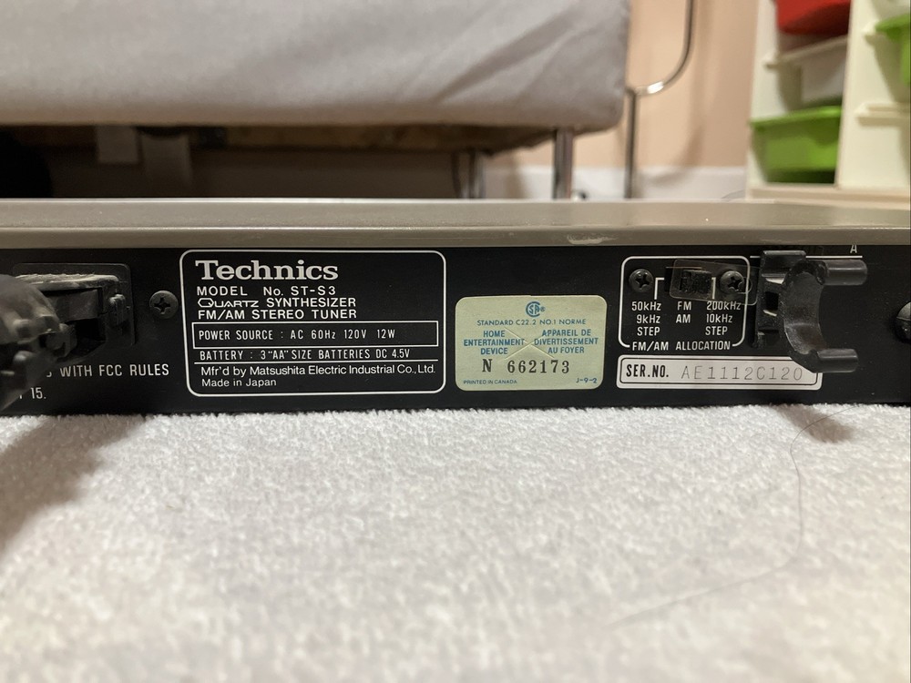 TECHNICS ST-S3 AM/FM TUNER SILVER USED & WORKING.