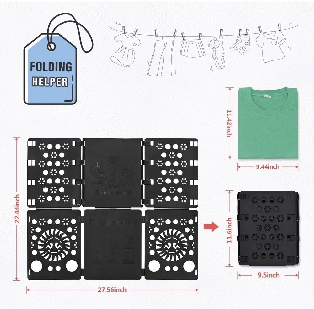 V3 Shirt Folder Board Tshirt Clothes Folder Folding Board Durable Laundry Sorter