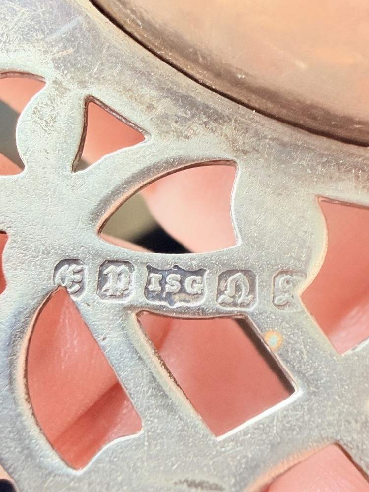 Antique EPNS Tea Strainer Silverplate ISG Pierced c1900