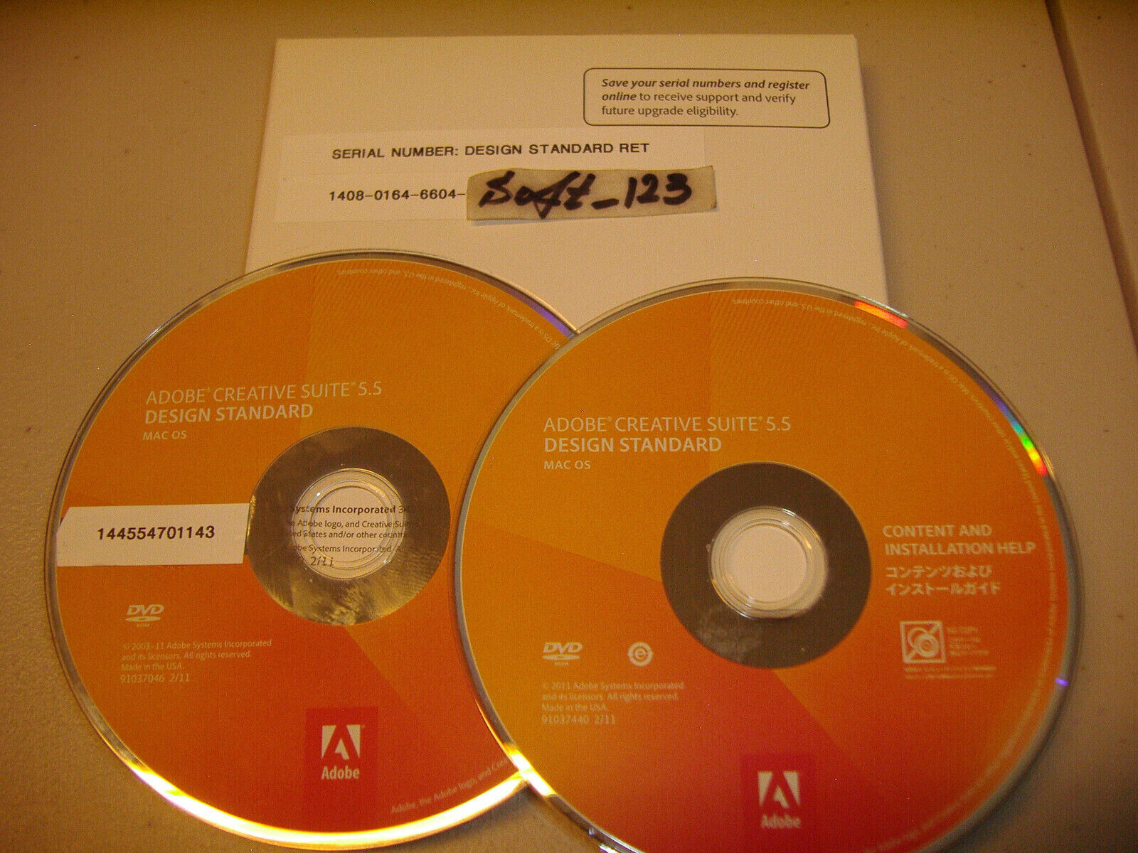 Adobe Creative Suite 5.5 CS5.5 Design Standard For MAC OS Full Retail DVD Vers.