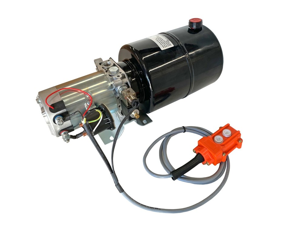 Hydraulic Pump Power Unit Single Acting 12V DC Dump Trailer 8 Quart with Remote