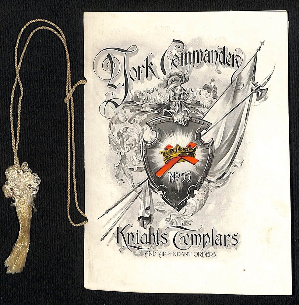 Knight's Templars 1901 28th Anniversary York Commandery NYC Program Scarce