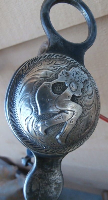 Silver Nude Cowgirl 2 in.. Silver Conchos Horse Short Shank Snaffle Bit