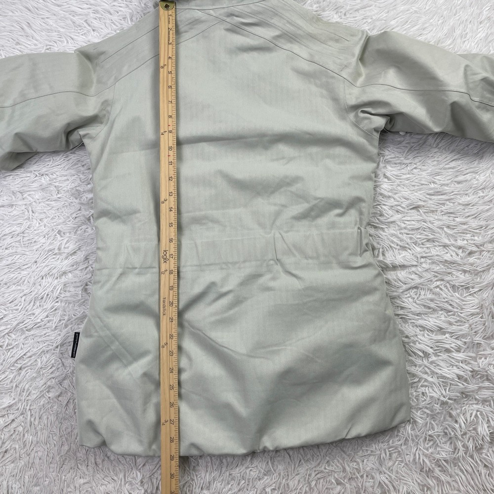 Helly Hansen Jacket Womens Medium Gray Double Collar Hooded Helly Tech Insulated