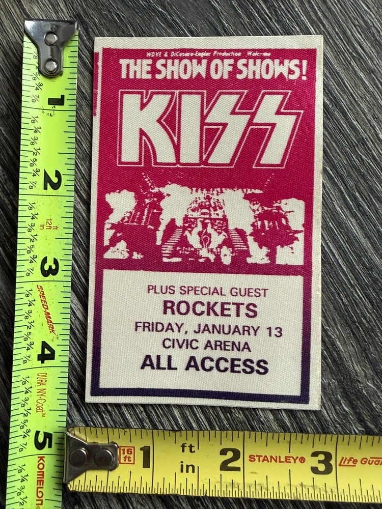 KISS Pass Alive 2 Tour Pittsburgh PA Concert Jan 13 1978 Red Vintage Kiss Aucoin