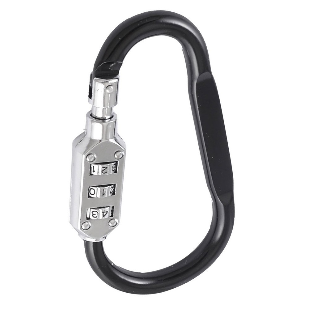 Display 3 Digits Each Row Look Control Gate Black Carabiner Hook