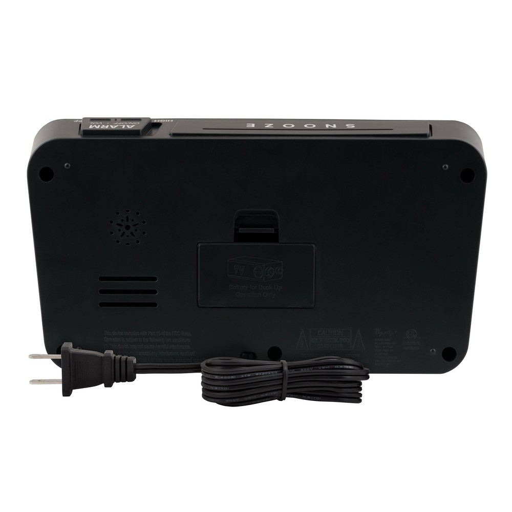 Extra Large LED Alarm Clock Brightness Control Snooze Function Battery Backup US