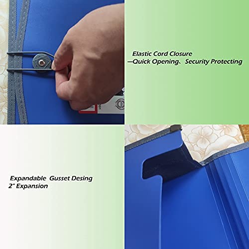 Premium Quality Plastic Expanding File Folder Document Red/Blue/Black