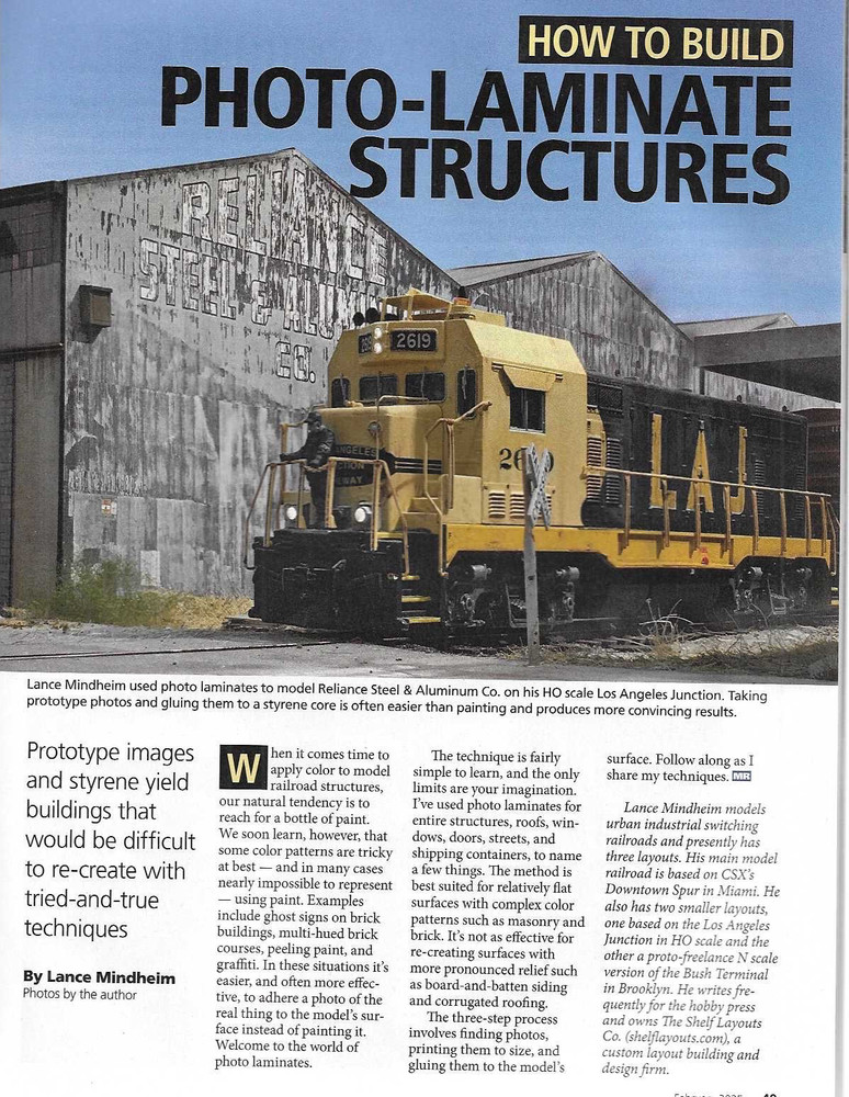 Model Railroader Feb. 2025 N Scale T-Track Module Kits Scenery Structures