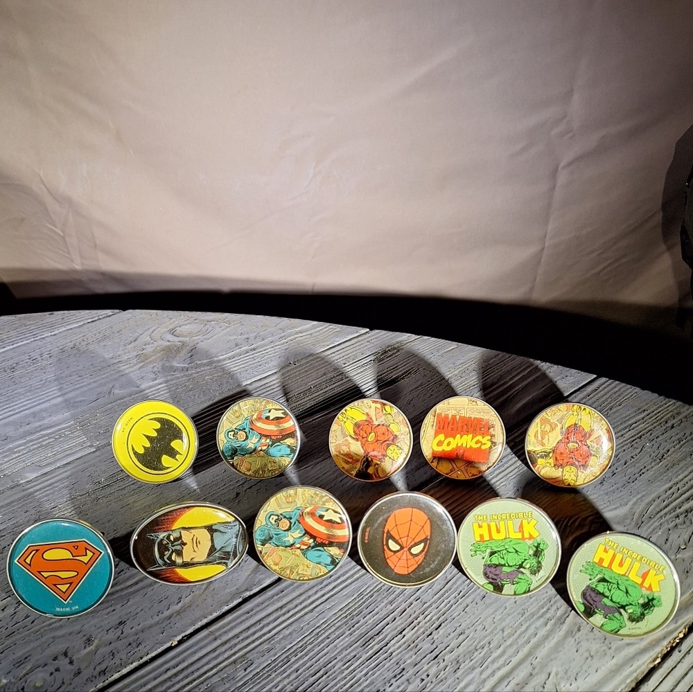 Superhero Drawer Knobs Marvel , Superman, Spider-Man, Hulk, Batman Set Of 11