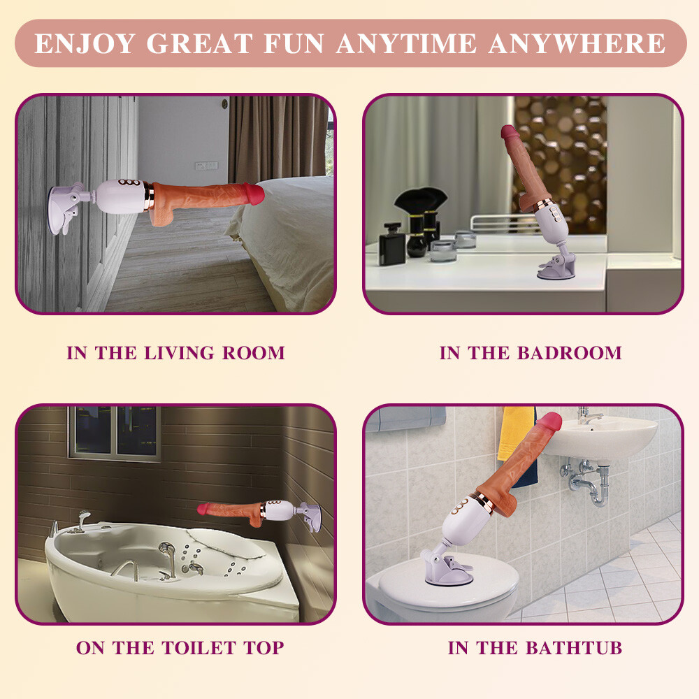 Remote Control Telescopic Dildo Thrusting Vibrator Heating G-Spot Sex Toys Women