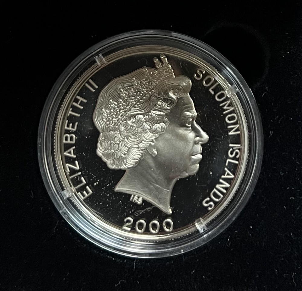 2000 Solomon Islands Proof Dollar Sailing Kangaroo Australia Olympics $1